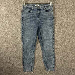 Paige Jeans Women's Size 31 Blue Stretch Denim Margot Crop Skinny Jeans